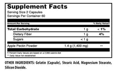 Amazing Nutrition Apple Pectin cápsulas por porción para la rutina diaria.