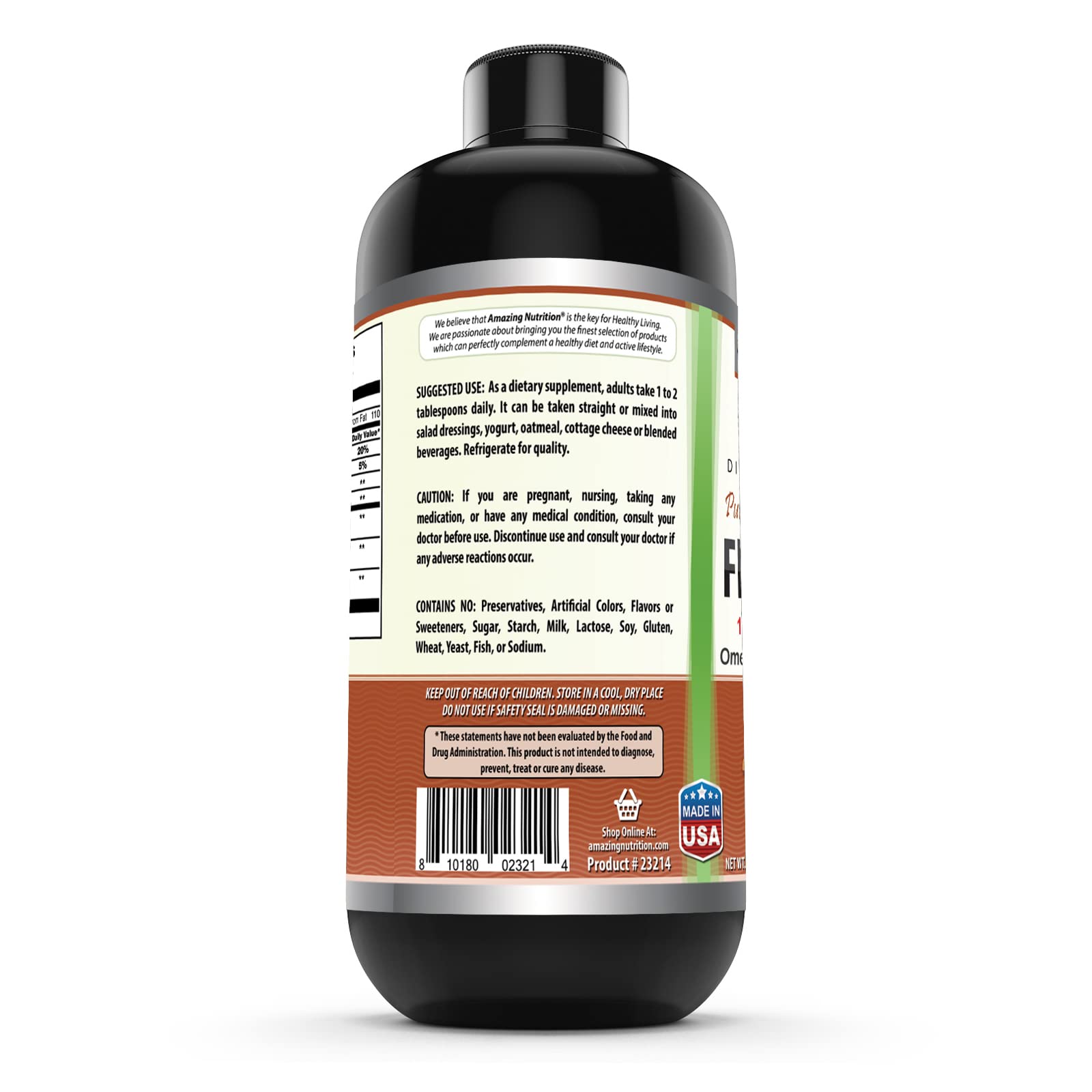 Supplement facts and ingredients
