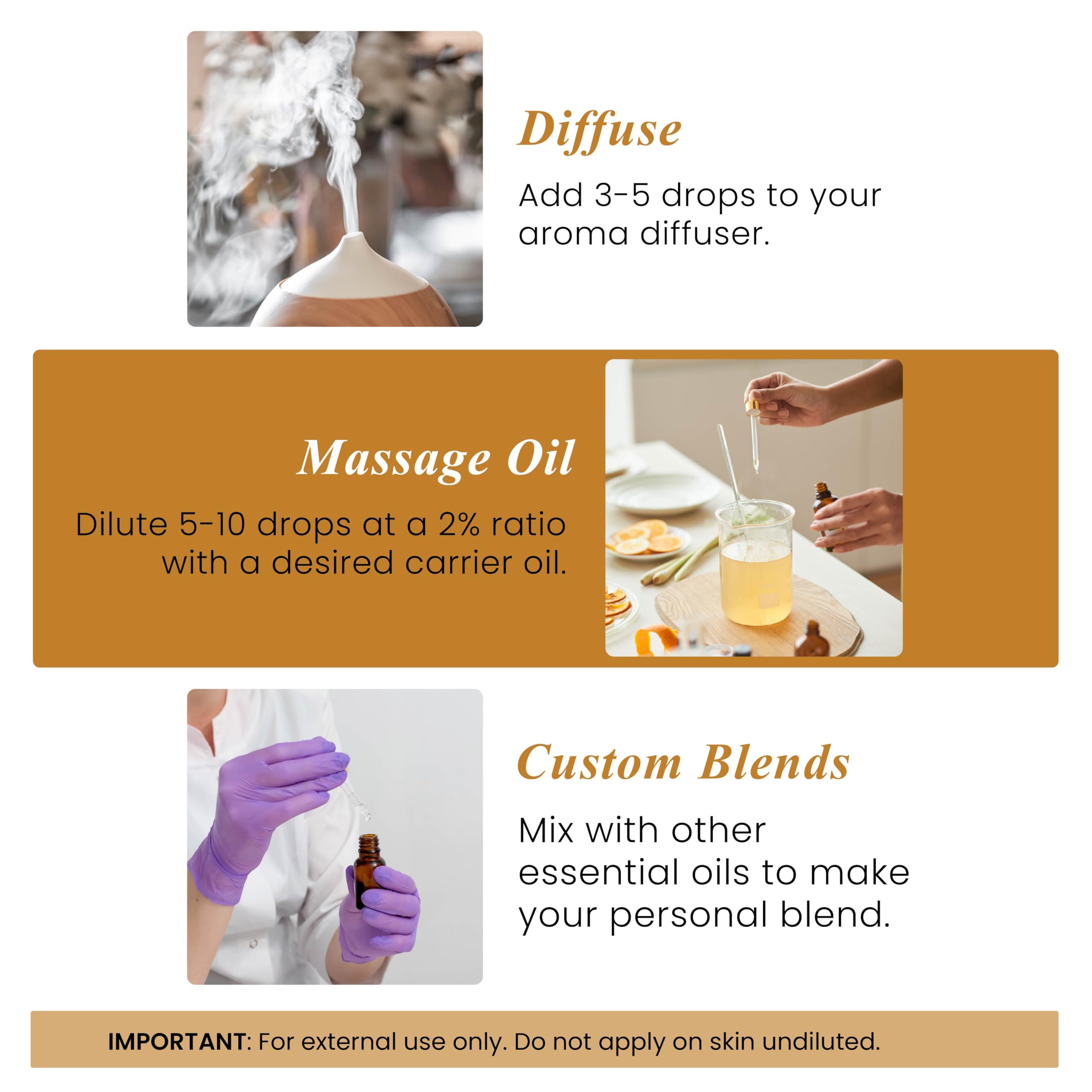 Amber glass bottle protecting cinnamon oil