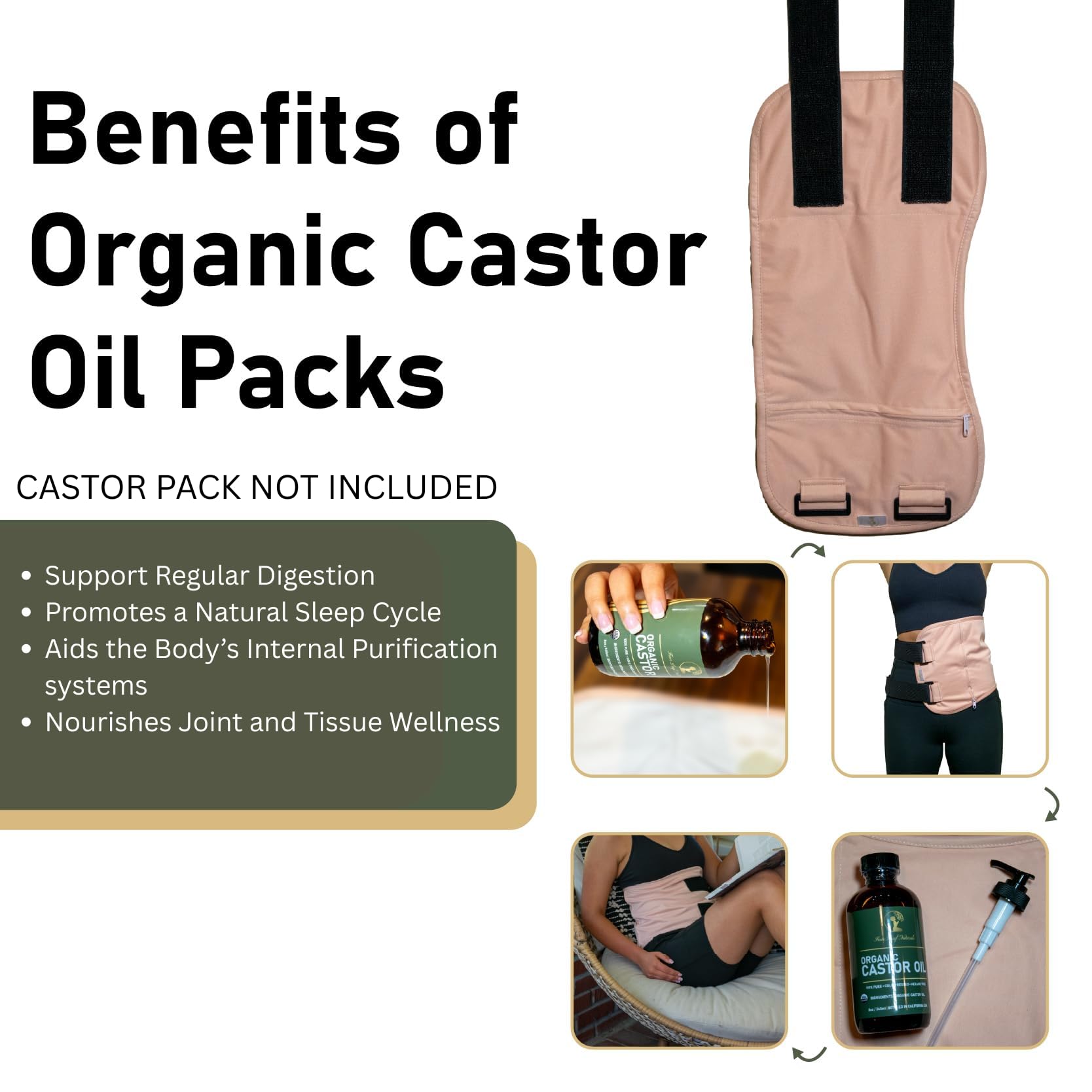 Product packaging of Four Leaf Naturals castor oil