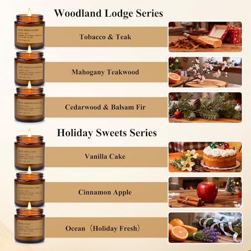 Assorted fragrances in amber jars from the 12-pack set