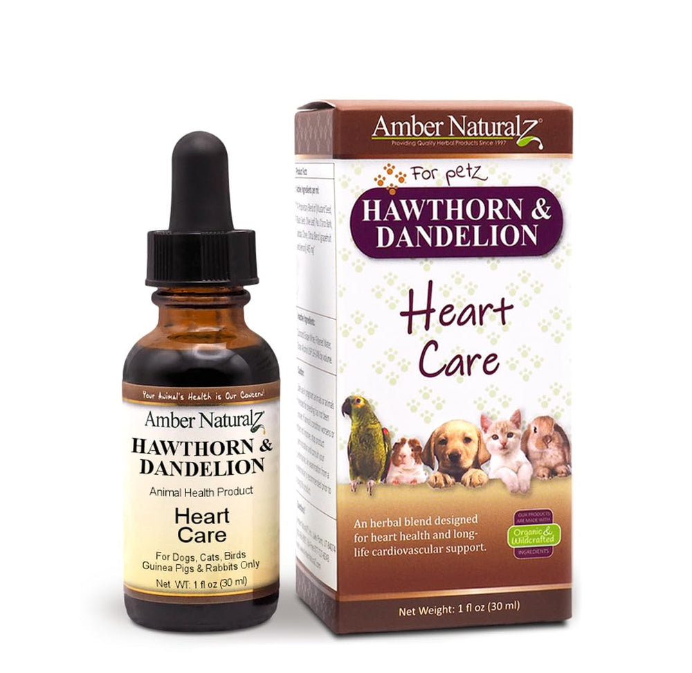 Amber NaturalZ Hawthorn & Dandelion Heart Care bottle for pets