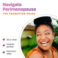 Amberen Perimenopause bottle illustration suggesting daily use.