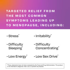 Amberen Perimenopause ingredients blend highlighting antioxidants and Smart B Complex.
