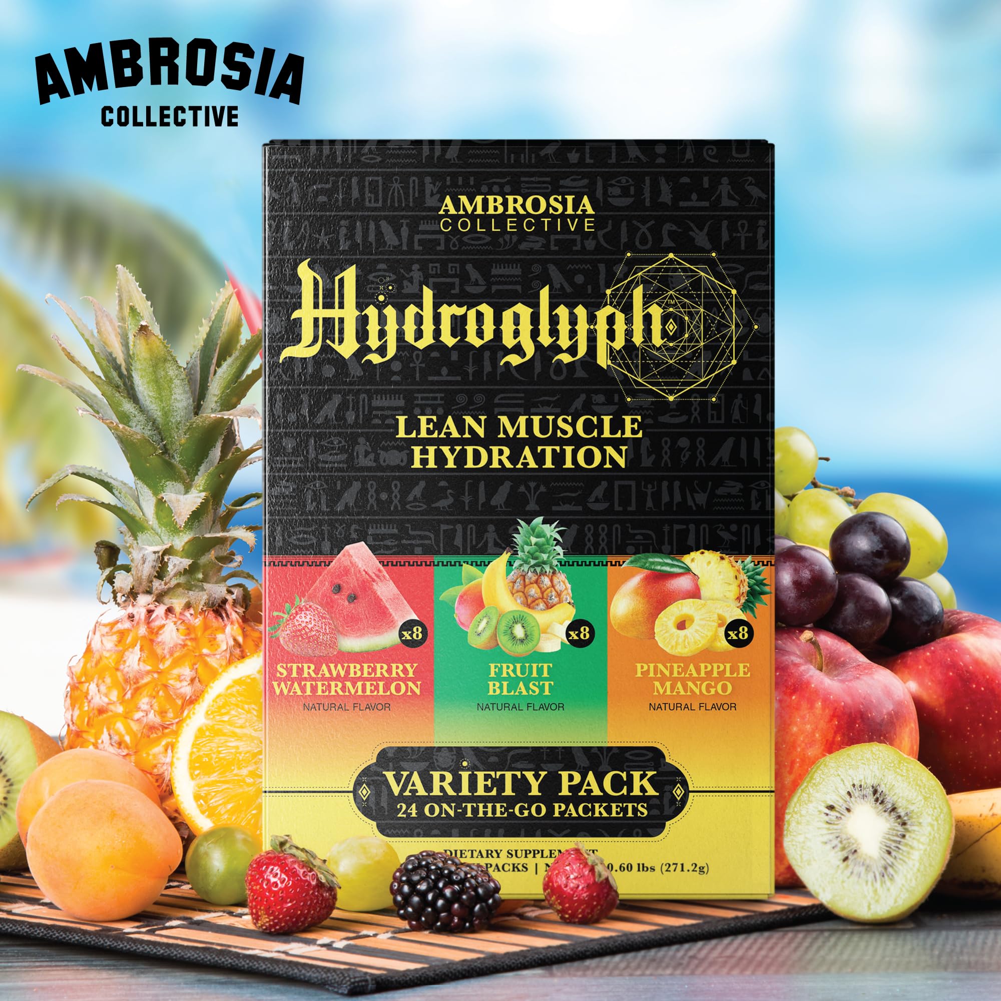 Hydroglyph on-the-go pack fruit blast flavor