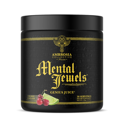 Bottle of Ambrosia Mental Jewels Powder Cherry Limeade