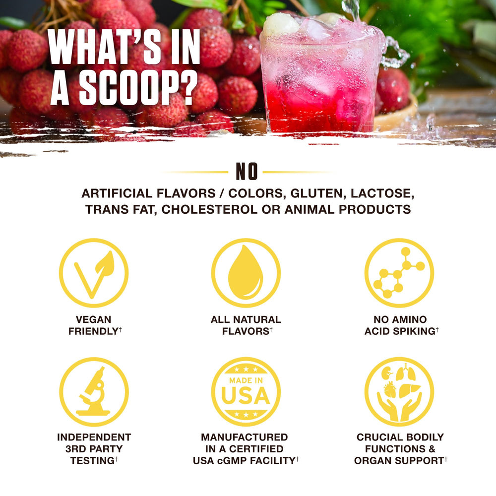 Close-up of Ambrosia Nektar ingredients and berries
