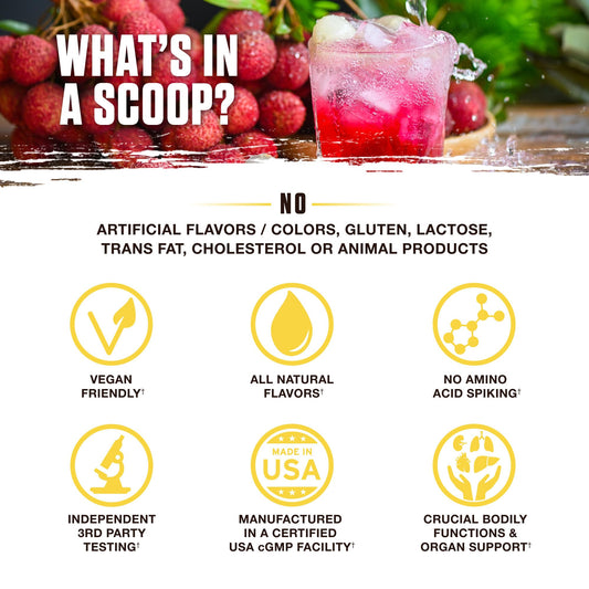 Close-up of Ambrosia Nektar ingredients and berries