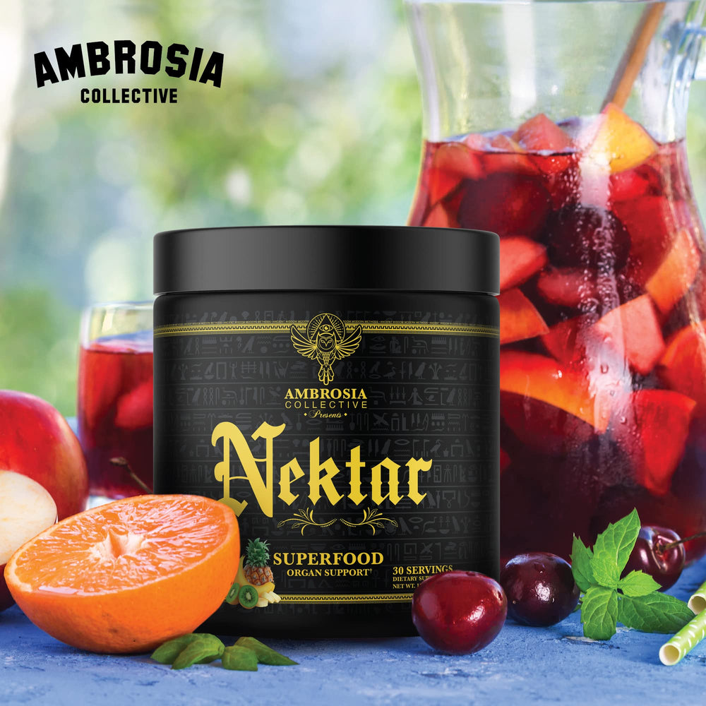  collage of the 13 superfoods ingredients in Nektar