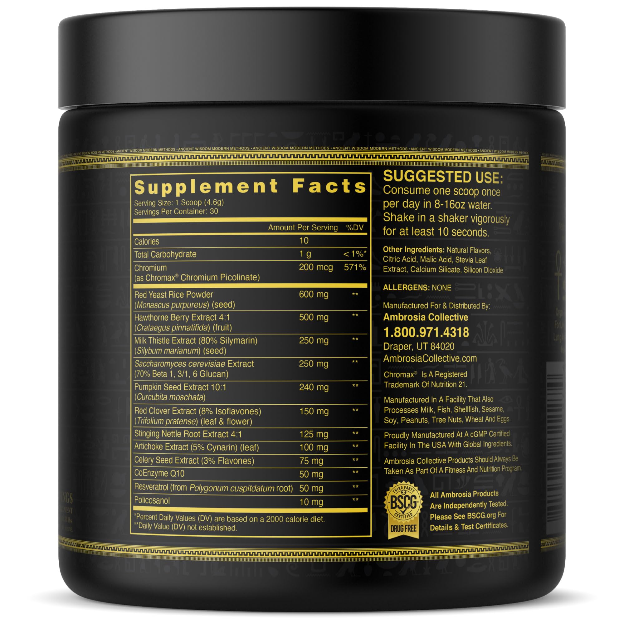 Ambrosia Nektar packaging showing 30 servings