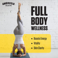 Ambrosia Nektar powder-scoop emphasizes simple dosing for consistent daily use