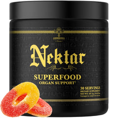 Ambrosia Nektar tub-front promotes convenient daily greens in a tasty powder