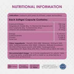 Back view of AMBROSIAL bottle showing supplement facts
