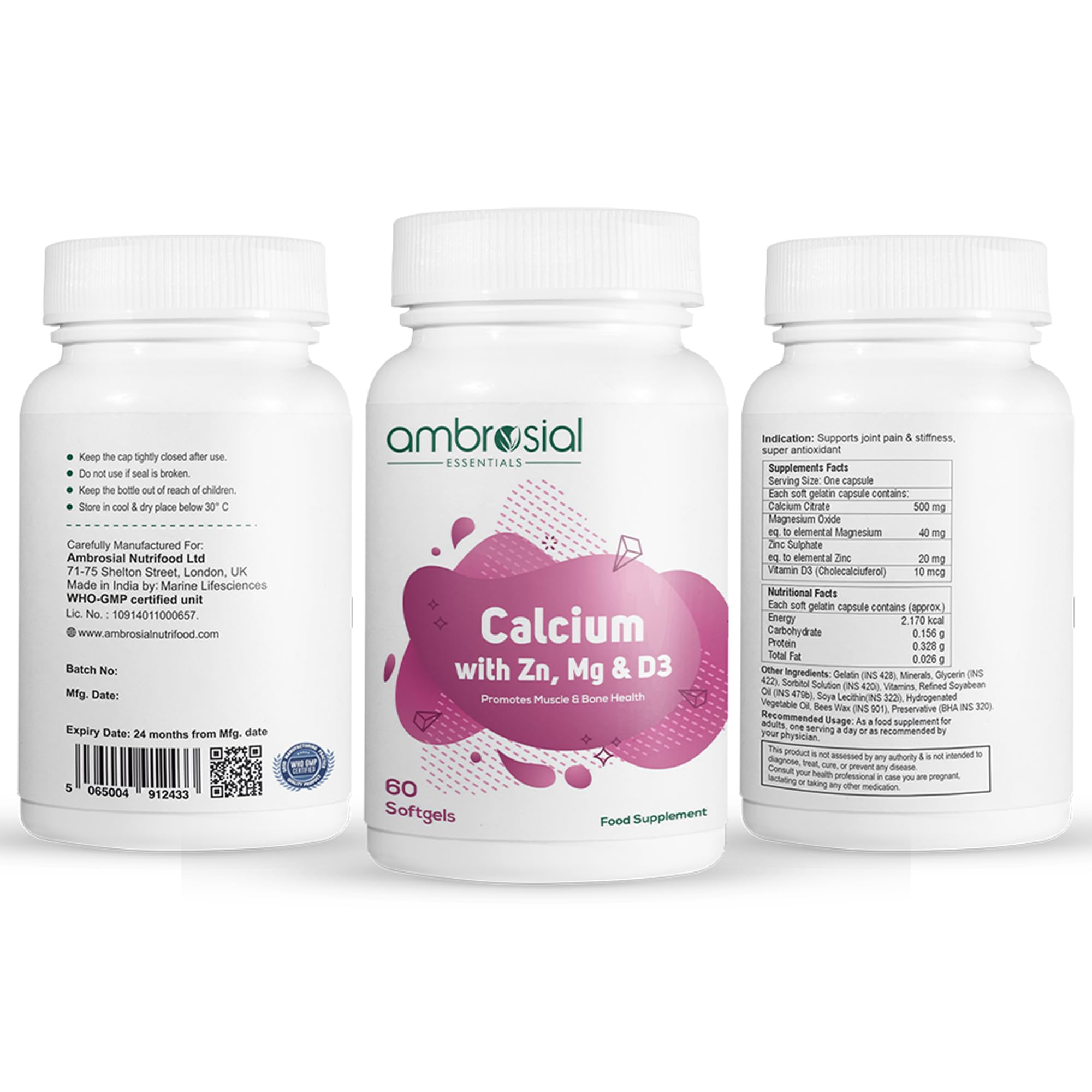 Lifestyle image showing AMBROSIAL supplement for healthy living