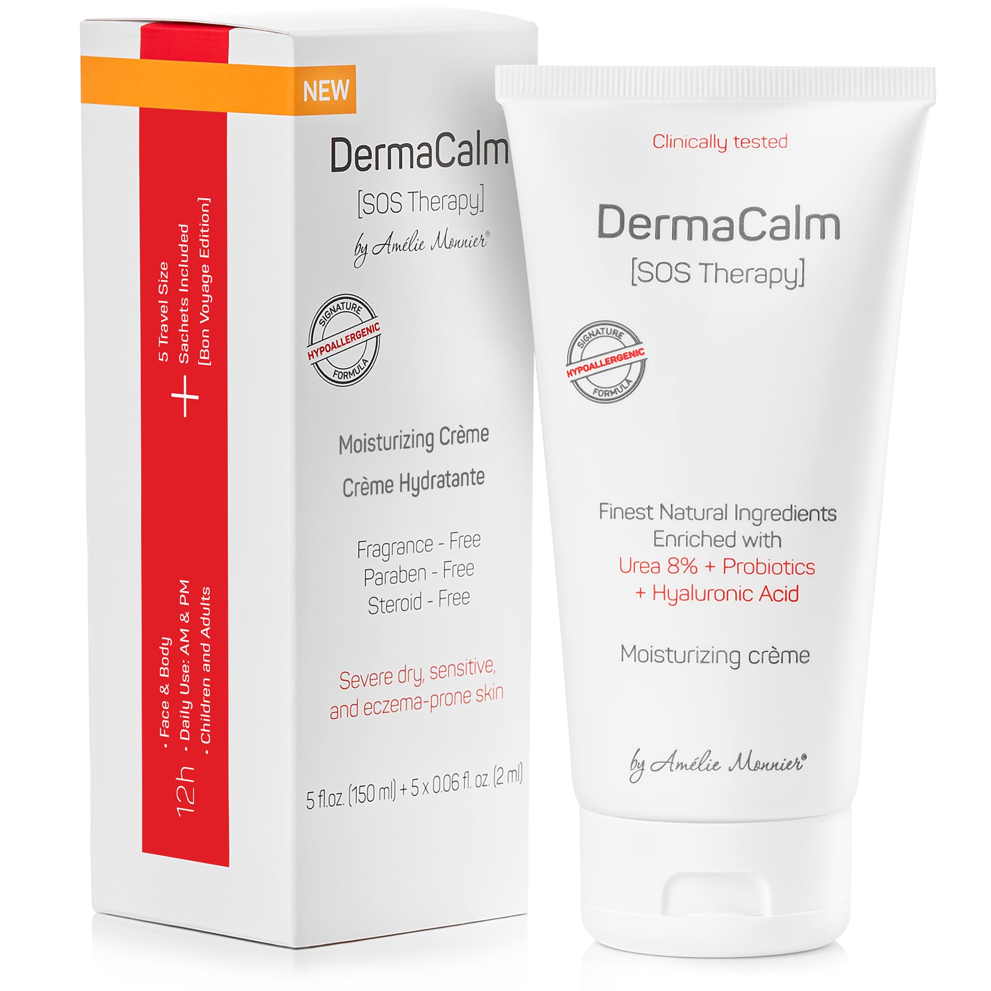 Amélie Monnier DermaCalm SOS Therapy bottle close-up for soothing irritated, dry skin