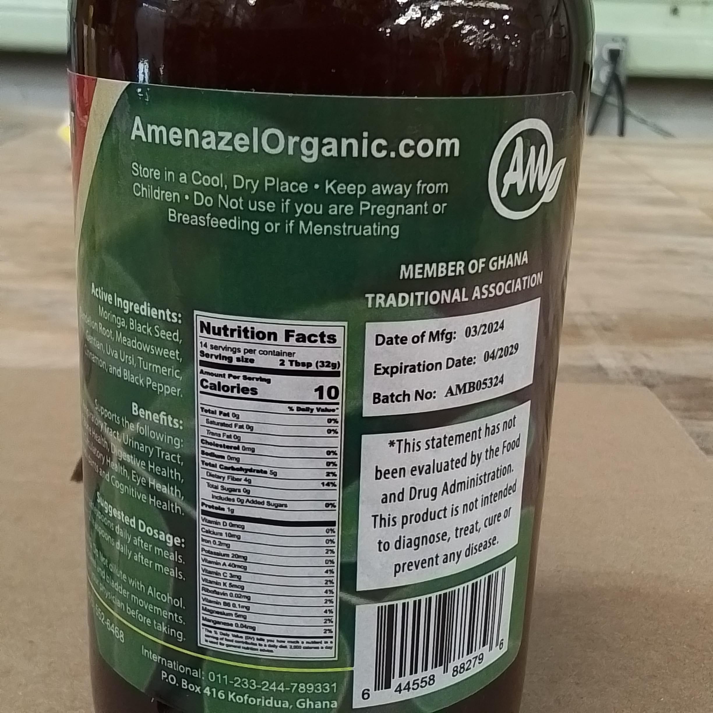 Serving spoon with Amenazel Moringa Bitters