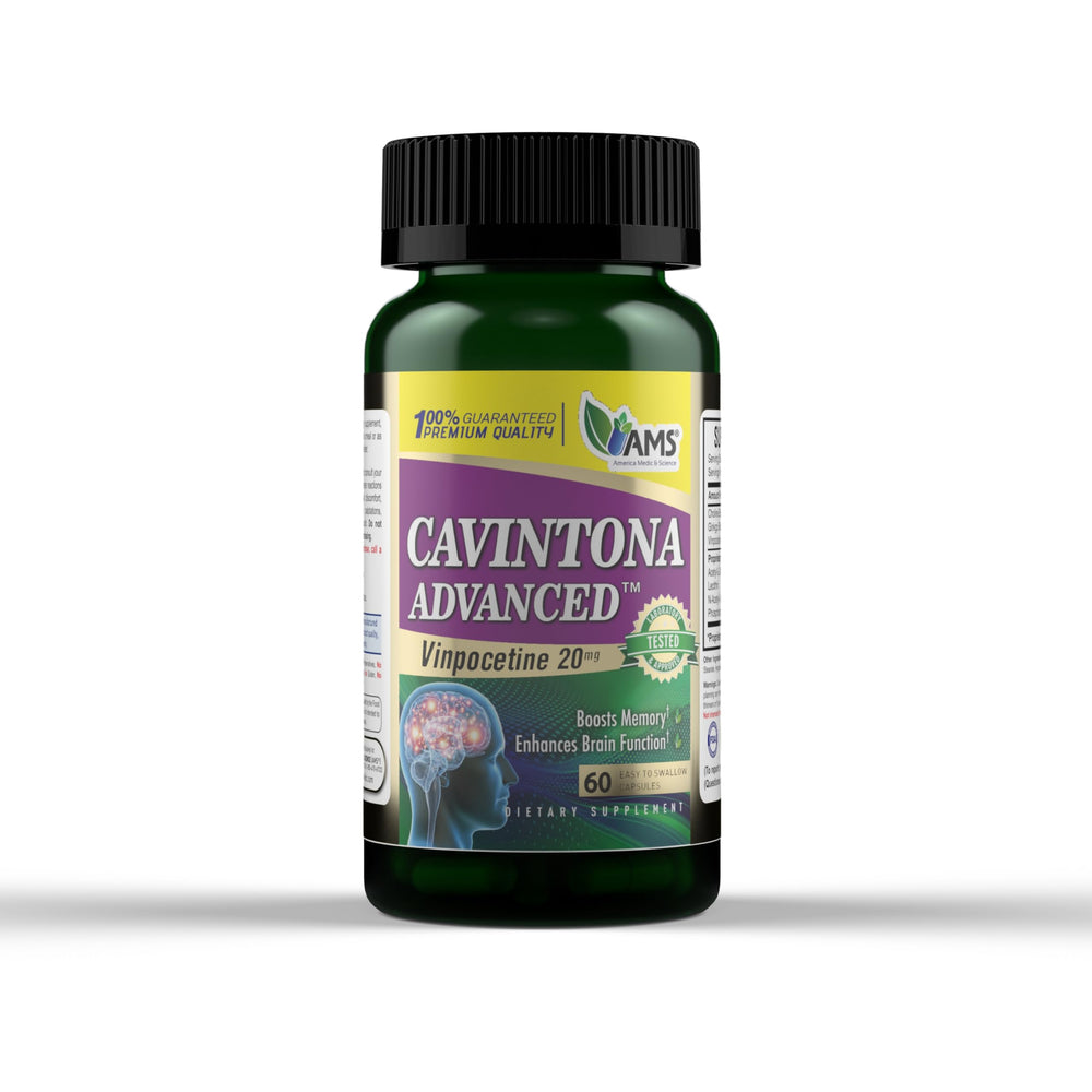 Label for Cavintona Vinpocetine 20mg bottle