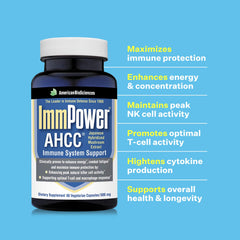 American BioSciences ImmPower label detail emphasizing quality and testing.