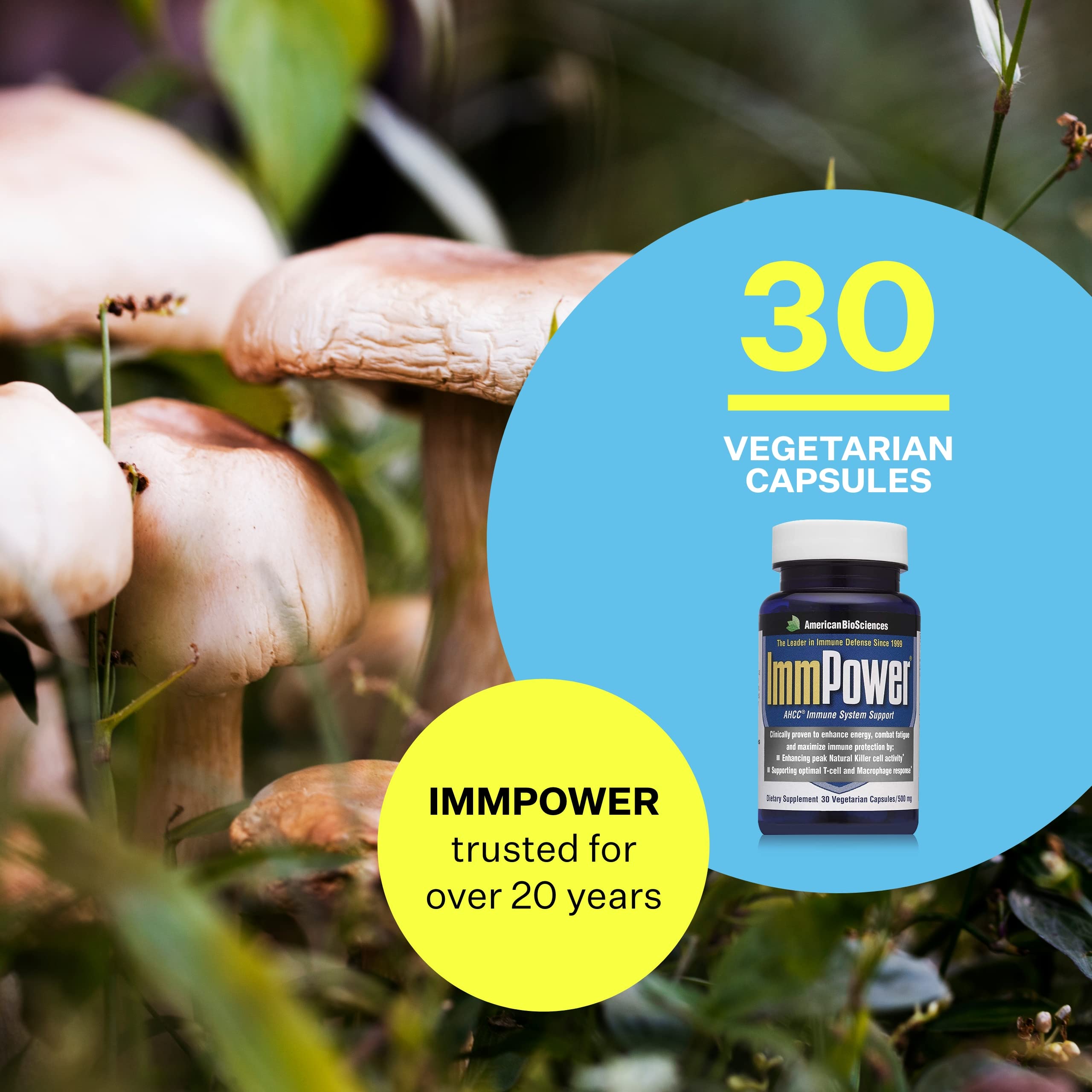 American BioSciences ImmPower AHCC packaging and bottle
