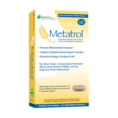 American BioSciences Metatrol bottle showing fermented wheat germ extract for immune support