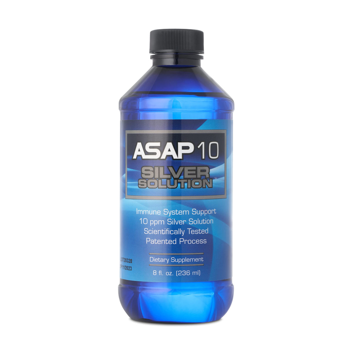 Front view of ASAP 10 Silver Solution bottle (8 fl oz)