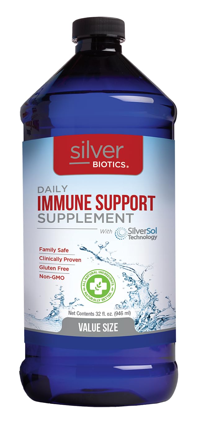 American Biotech Labs Silver Biotics bottle front view for daily immune support