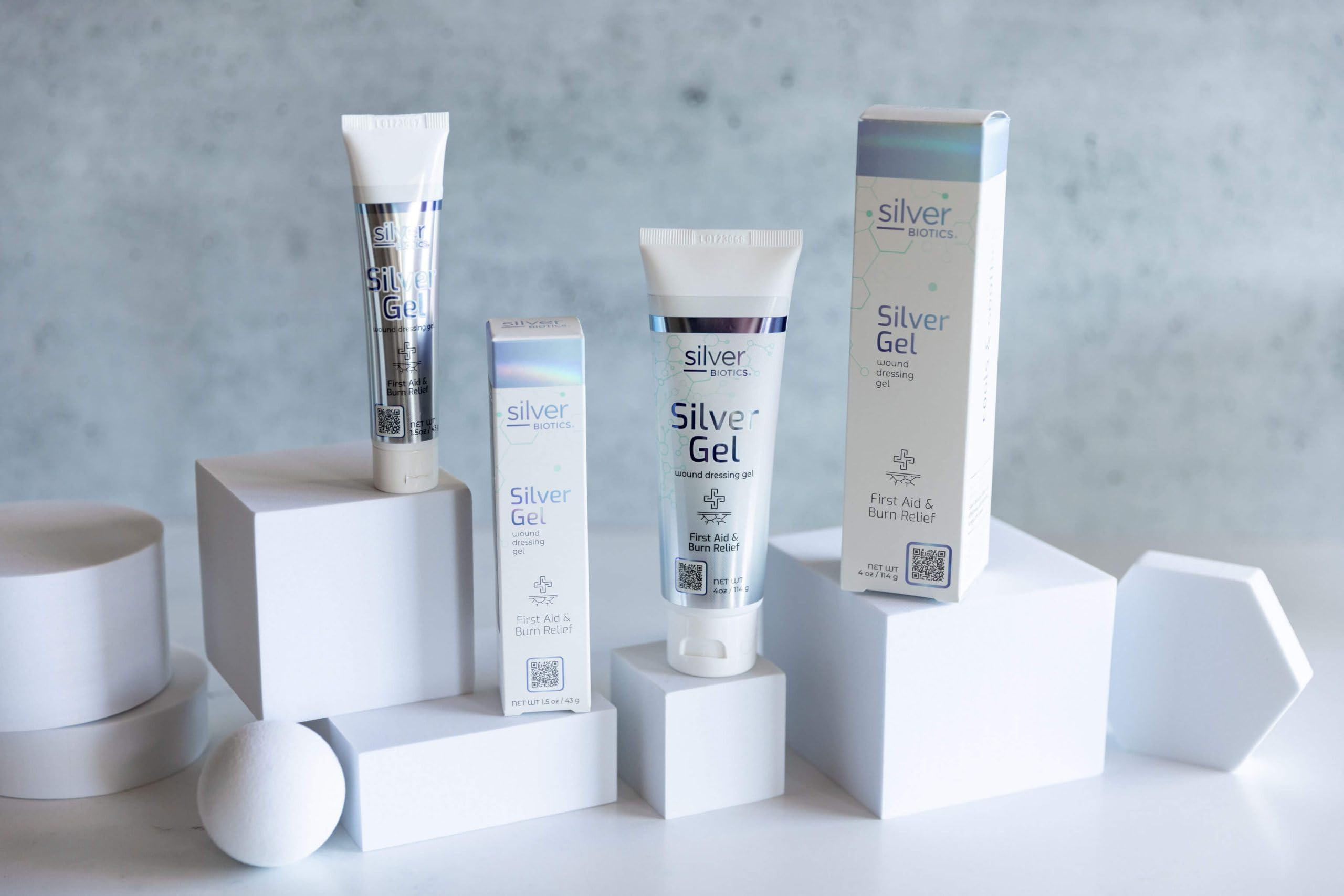 American Biotech Labs Silver Gel wound-dressing-closeup highlights soothing, non-sting skin care.