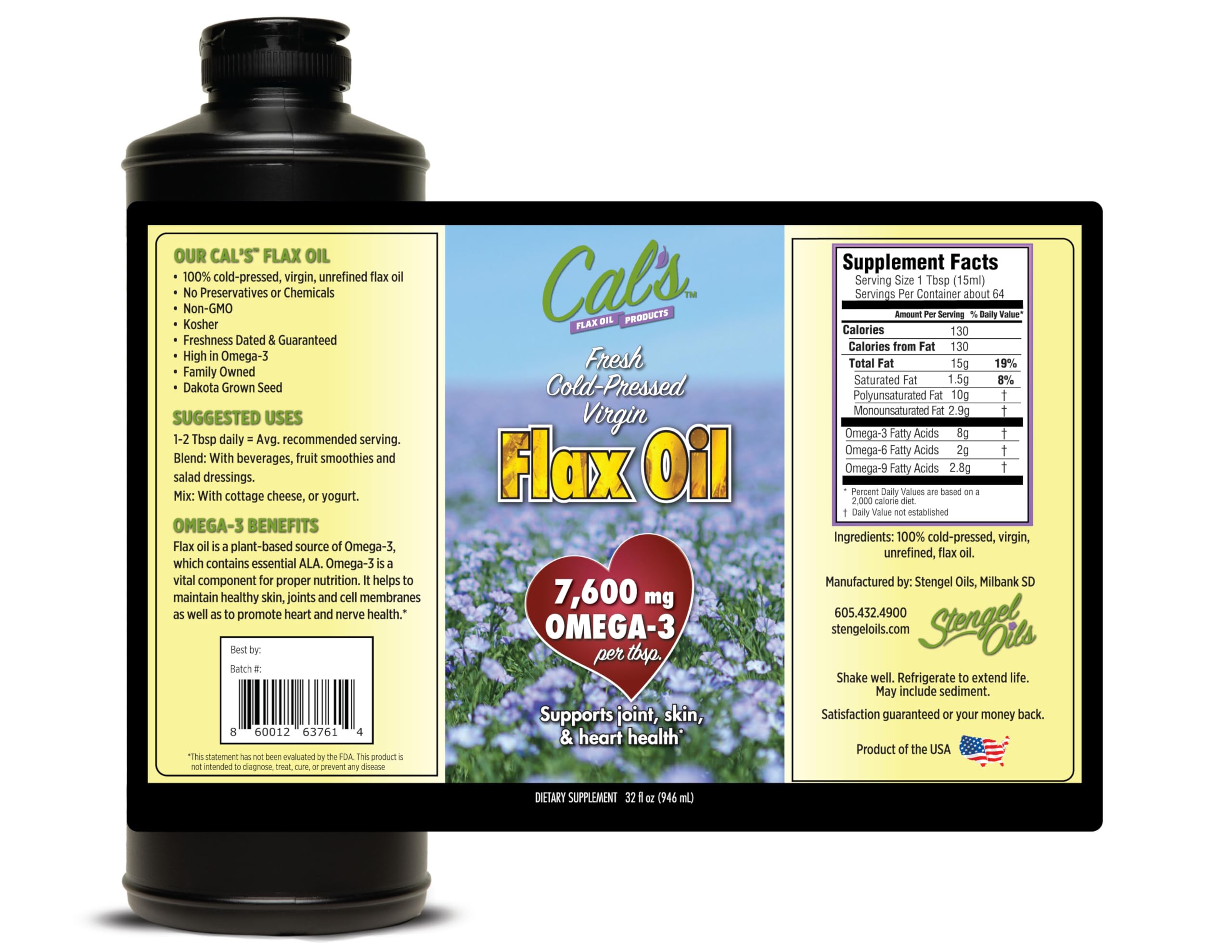 Locally grown American flaxseed field