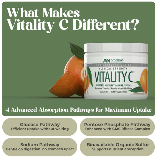 Scoop of Vitamin C powder measuring a 4000mg serving