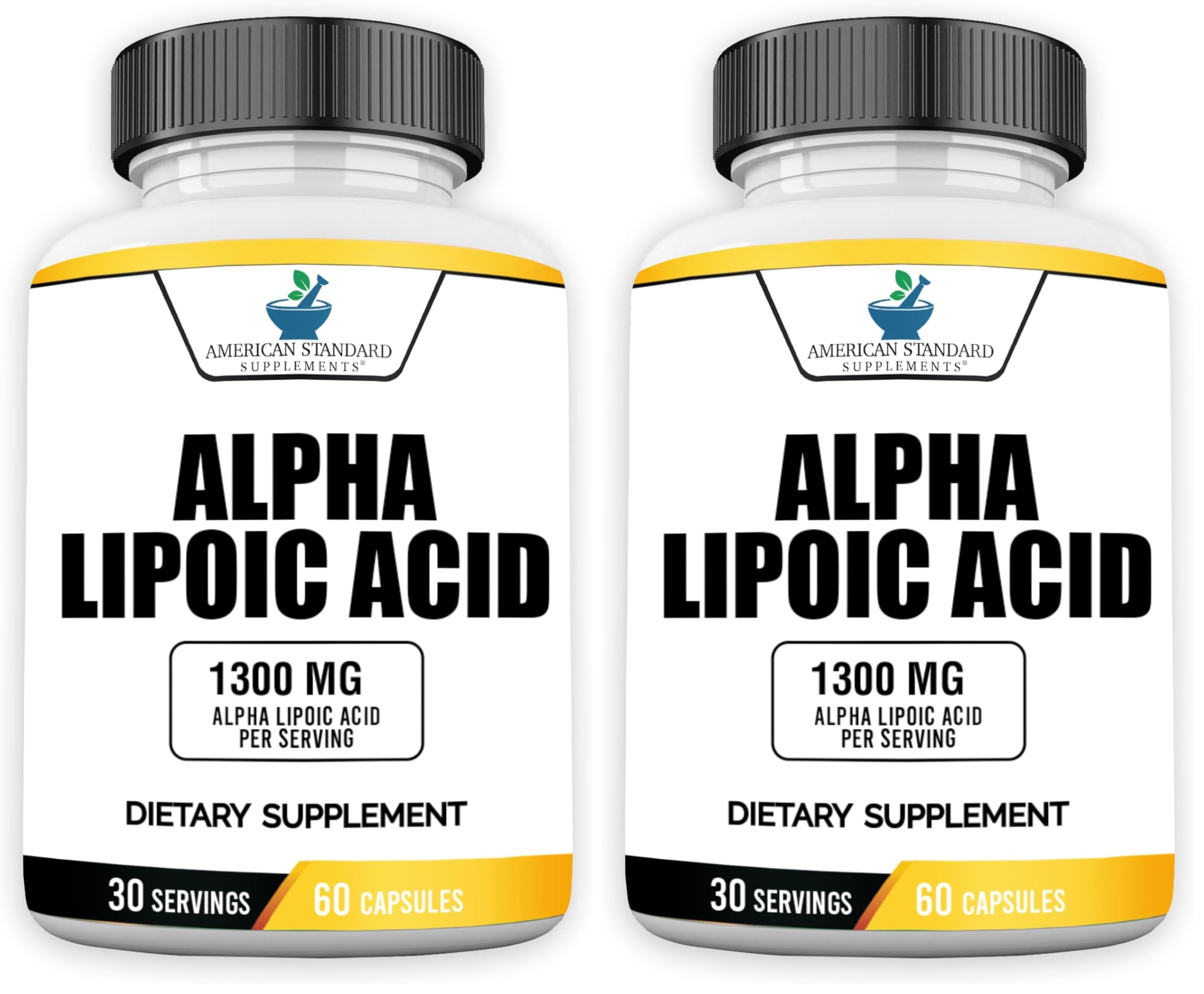 American Standard Alpha Lipoic Acid 1300mg bottle label