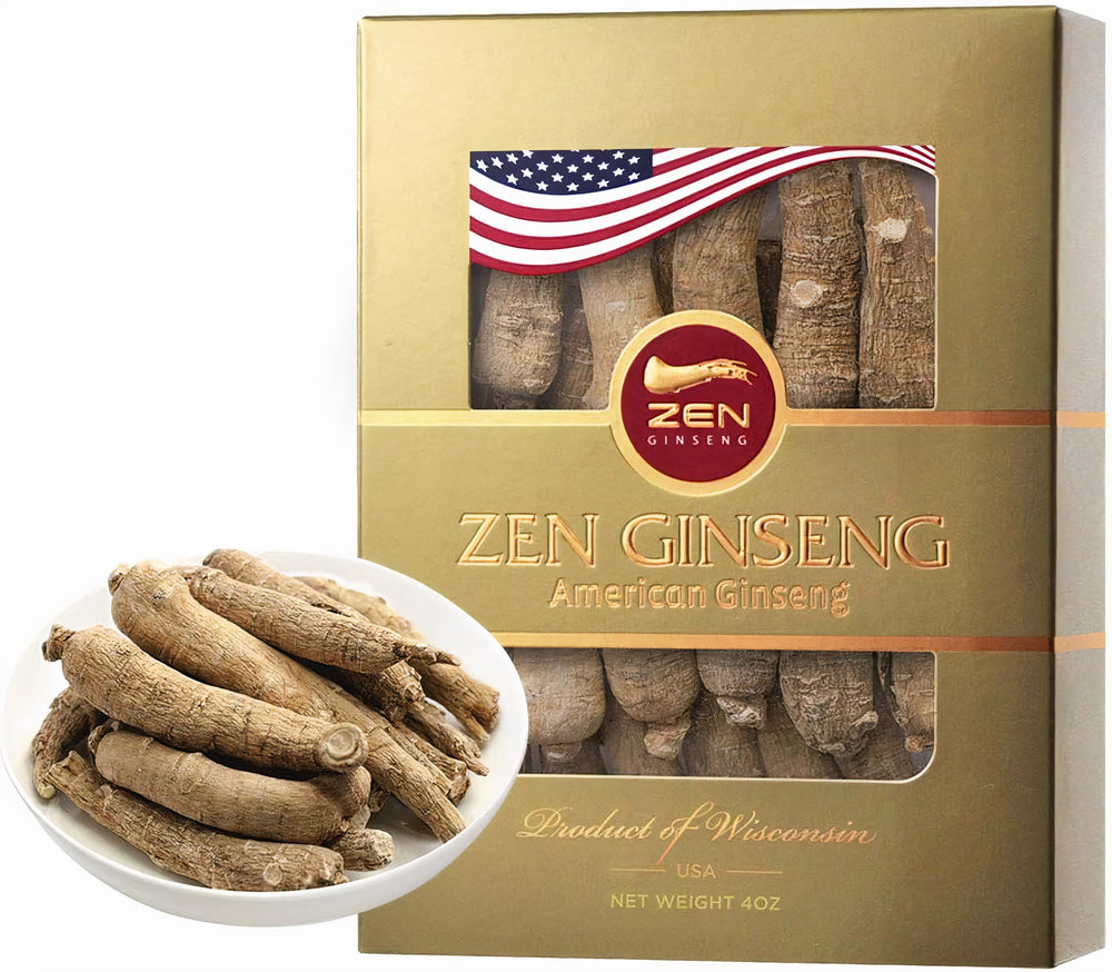 Front view of 1 Box American Wisconsin Ginseng 4oz