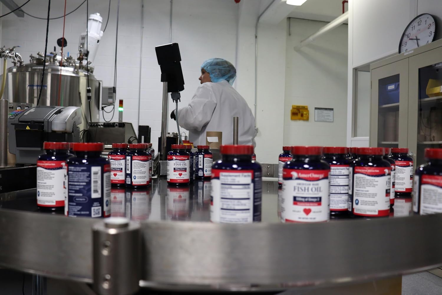 Safe Quality Food Certification seal on AmerOmega product