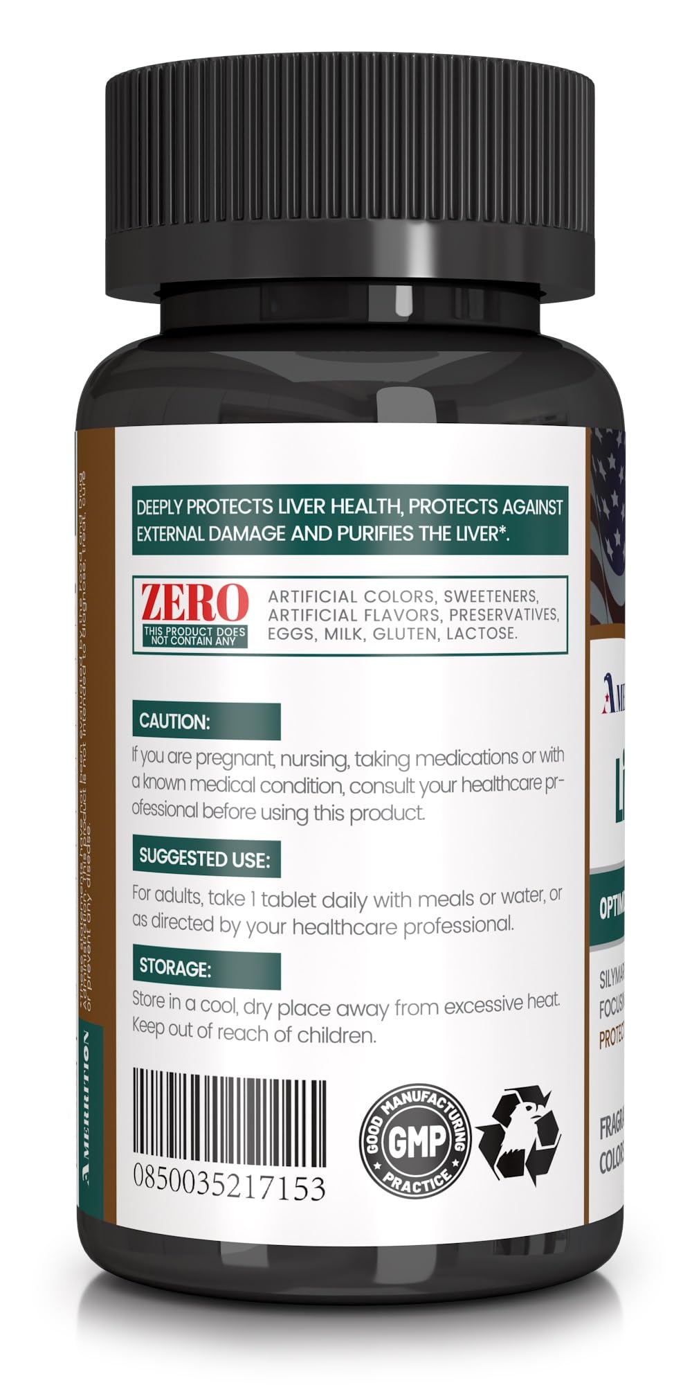 Amerrition Liver Support capsules displayed on white background