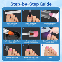 AMilHiTon 160-piece toe nail forms pack for professional or home use.