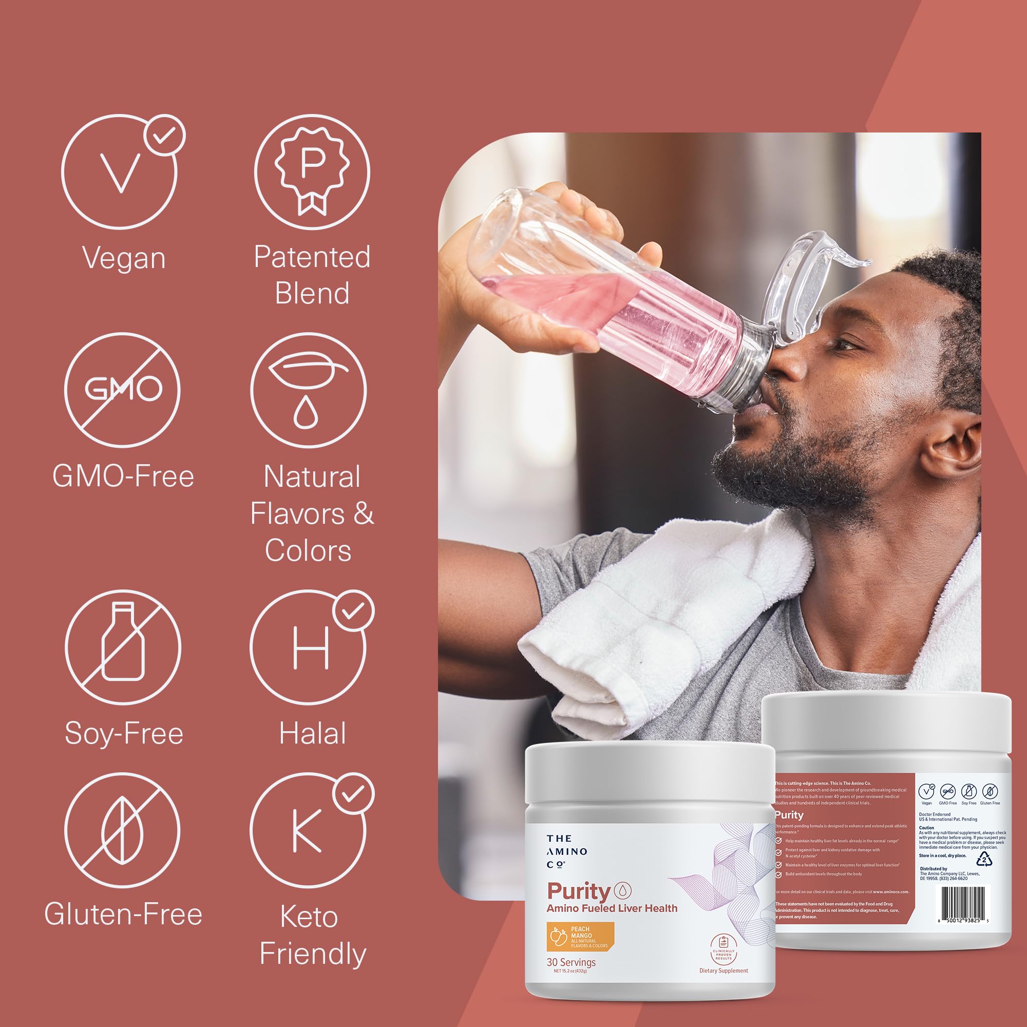 Serving scoop of amino acid powder