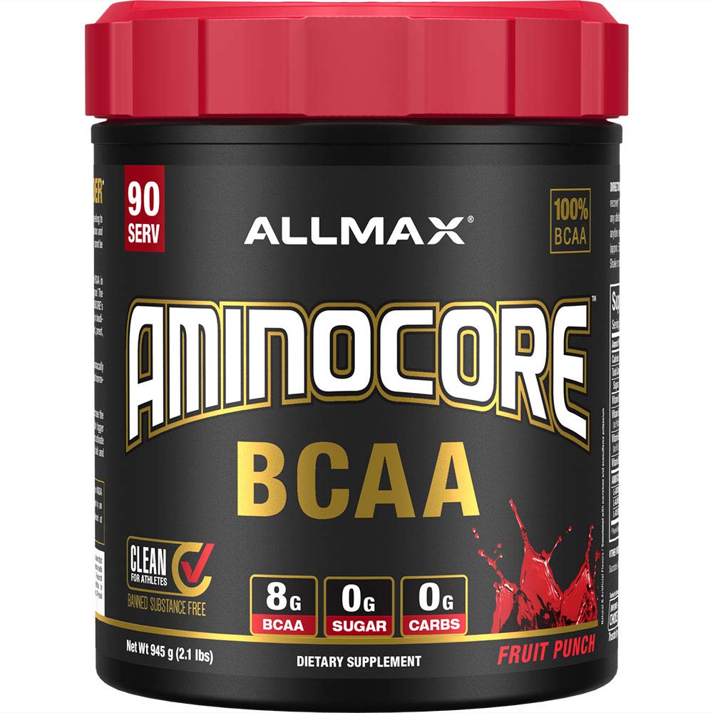 ALLMAX AminoCore BCAA Powder Fruit Punch 945 g – front view