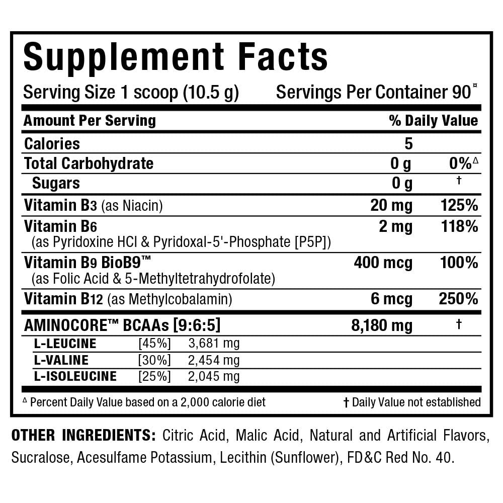 Vitamin B3, B6, B9, and B12 highlighted on the label