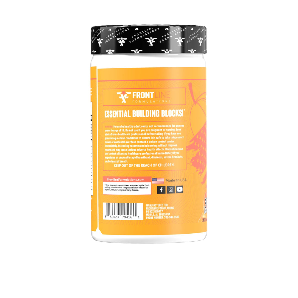 Powder scoop of Amino Flood Peach Mango