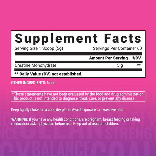 Creatine monohydrate powder in a scoop