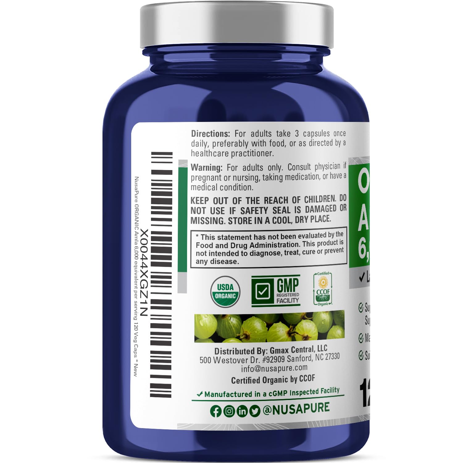 Amla capsules close-up showing 10:1 extract