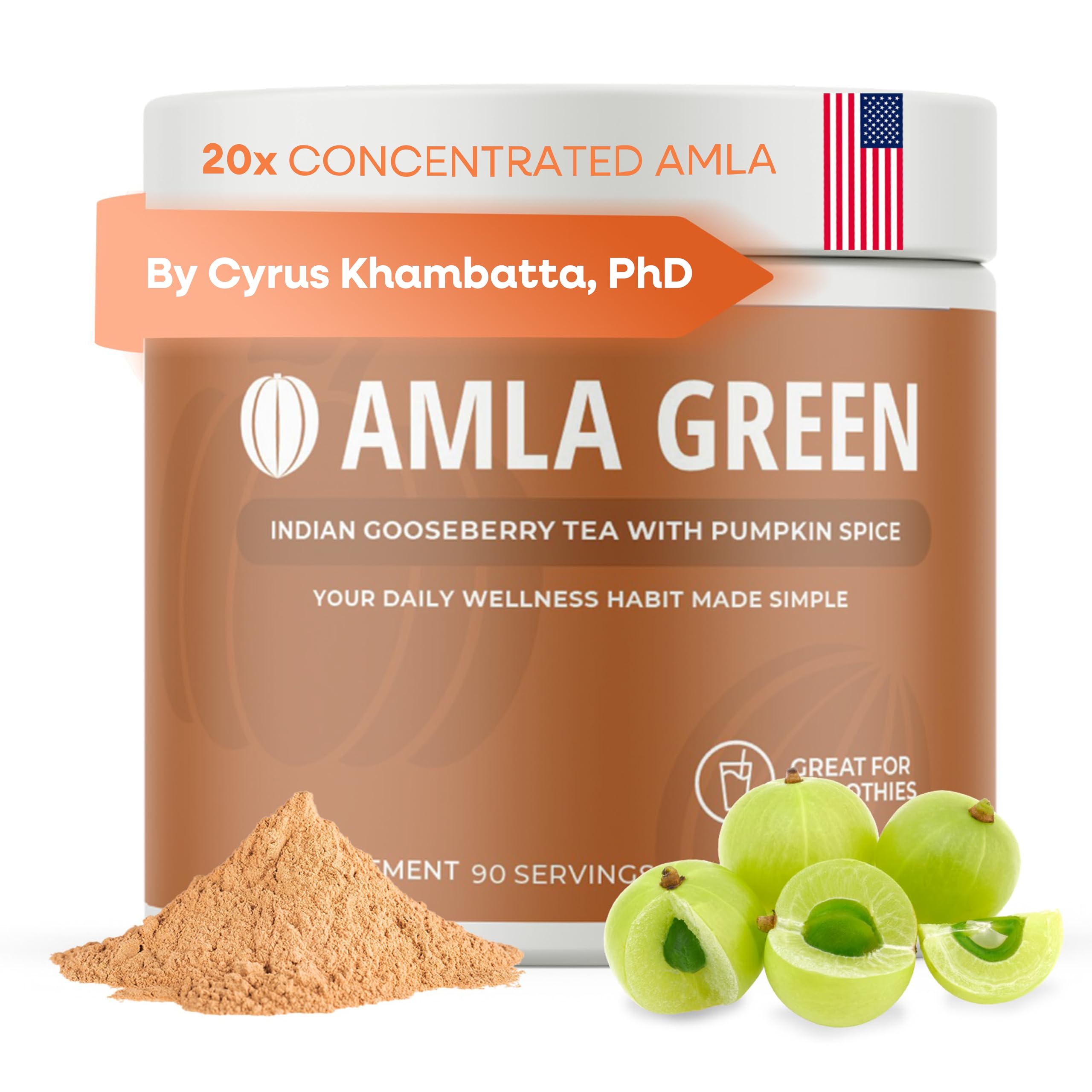Amla Pumpkin Spice 20x Ultra Concentrated powder bottle label