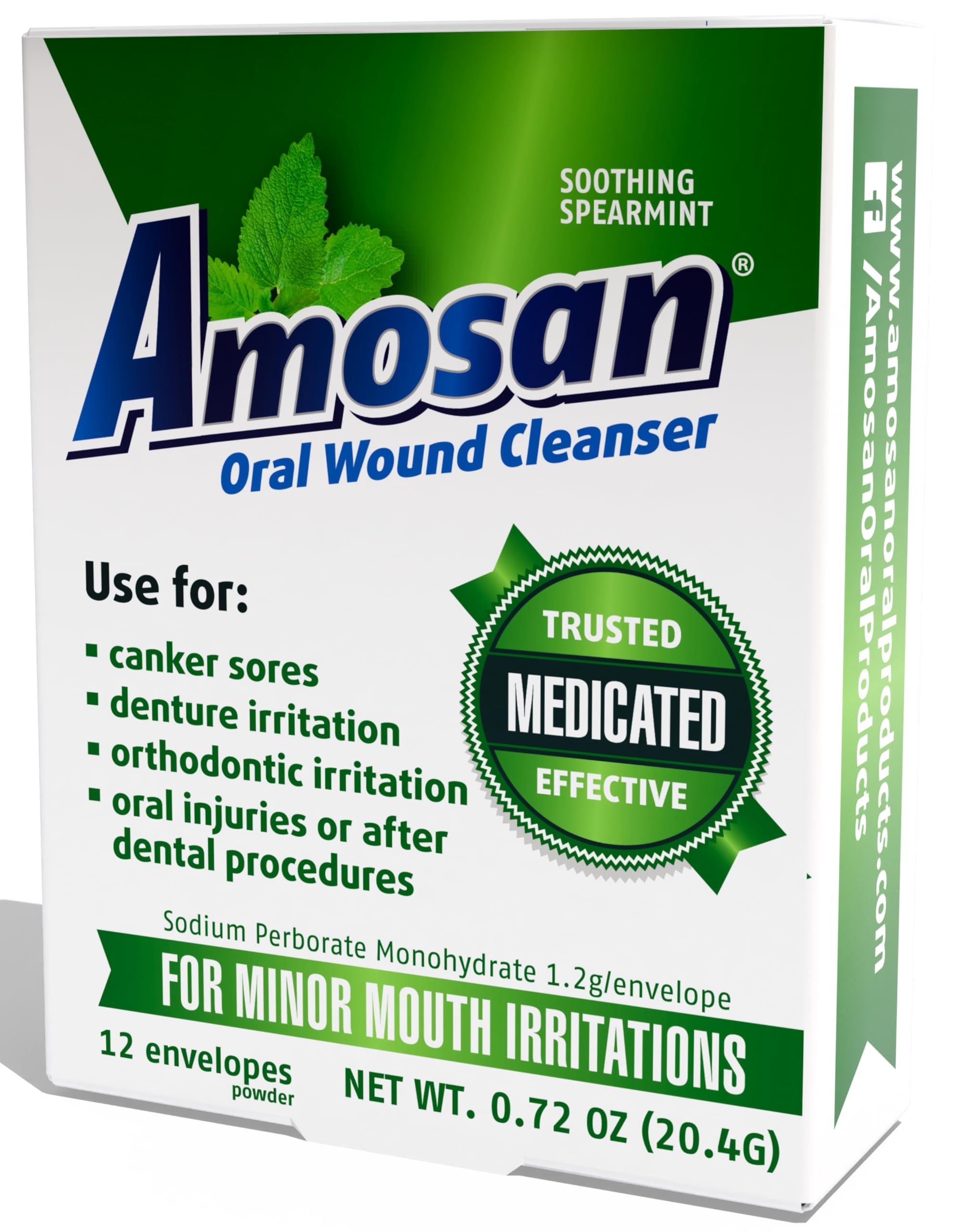 Protective seal and splash bottle of Amosan Spearmint