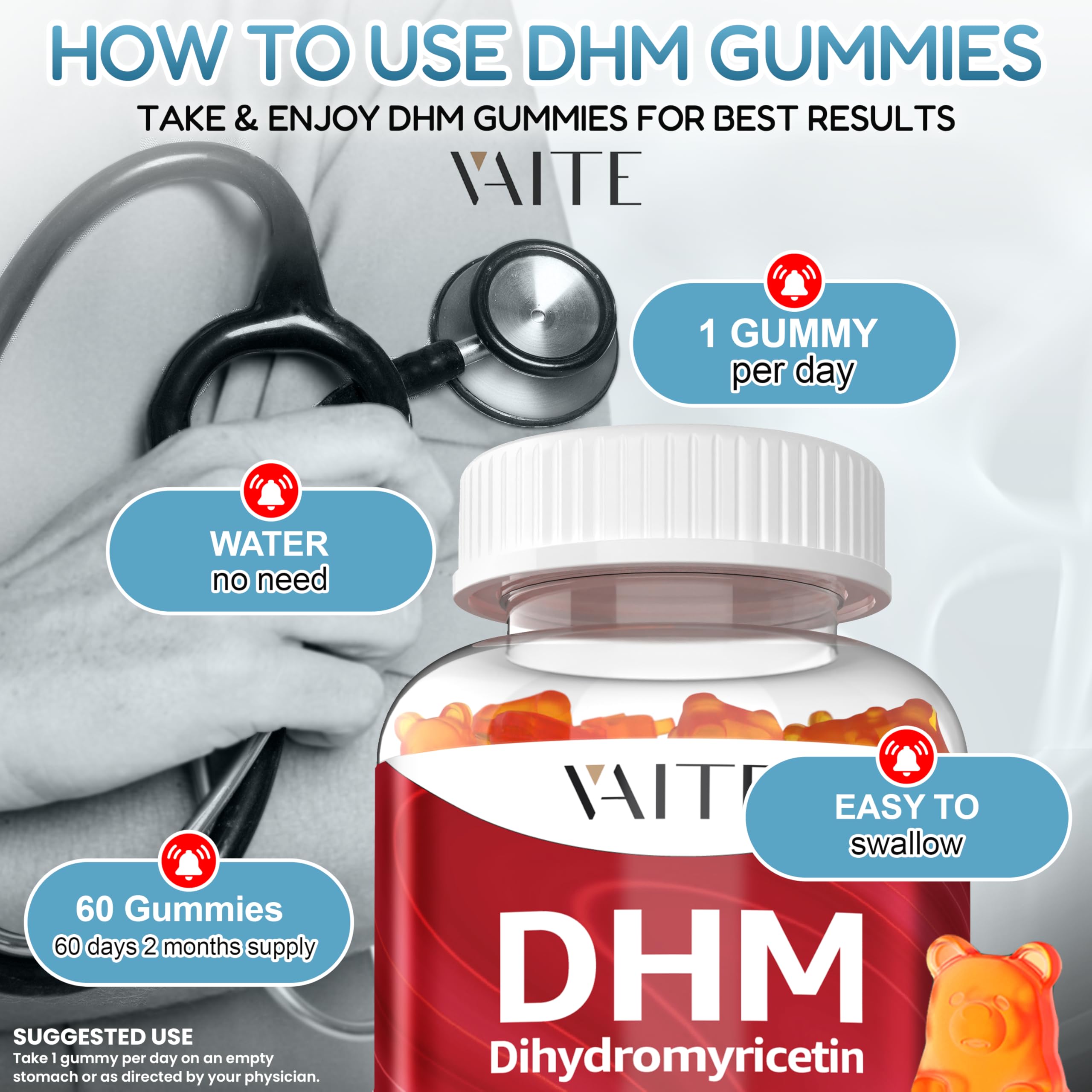 Ampelopsis grossedentata extract in chewable gummies