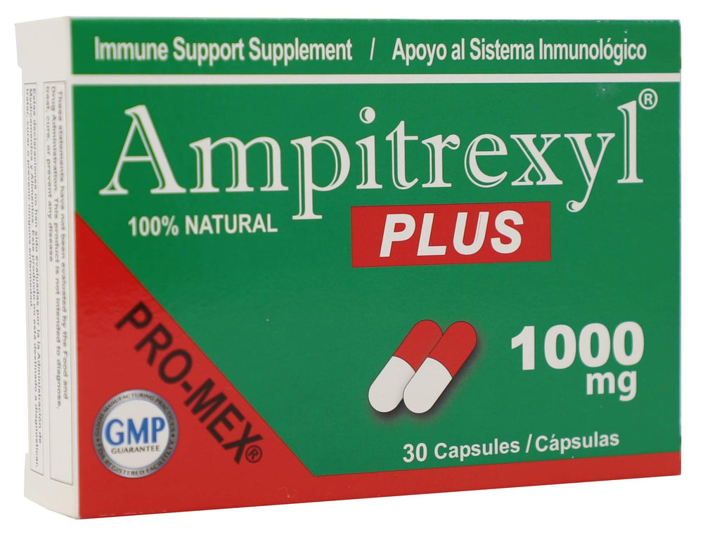 Graphic showing Ampitrexyl Plus 1000mg immune support ingredients
