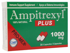 Graphic showing Ampitrexyl Plus 1000mg immune support ingredients