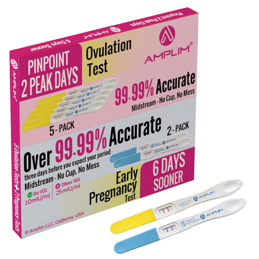 Amplim pregnancy test and ovulation kit box