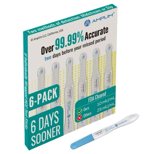Amplim Early Detection Pregnancy Test sticks, 6-count box