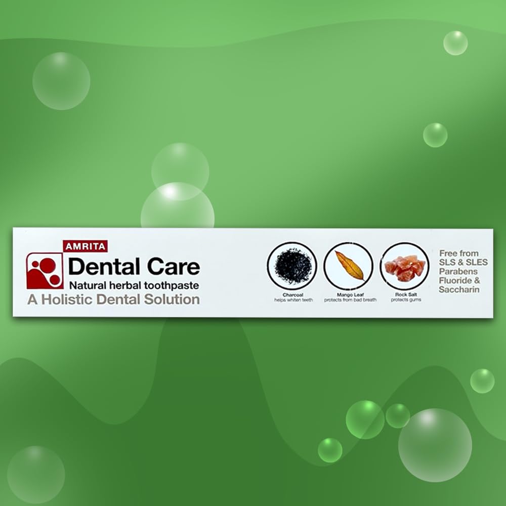 Front view of Amrita Life Herbal Toothpaste 100g tube