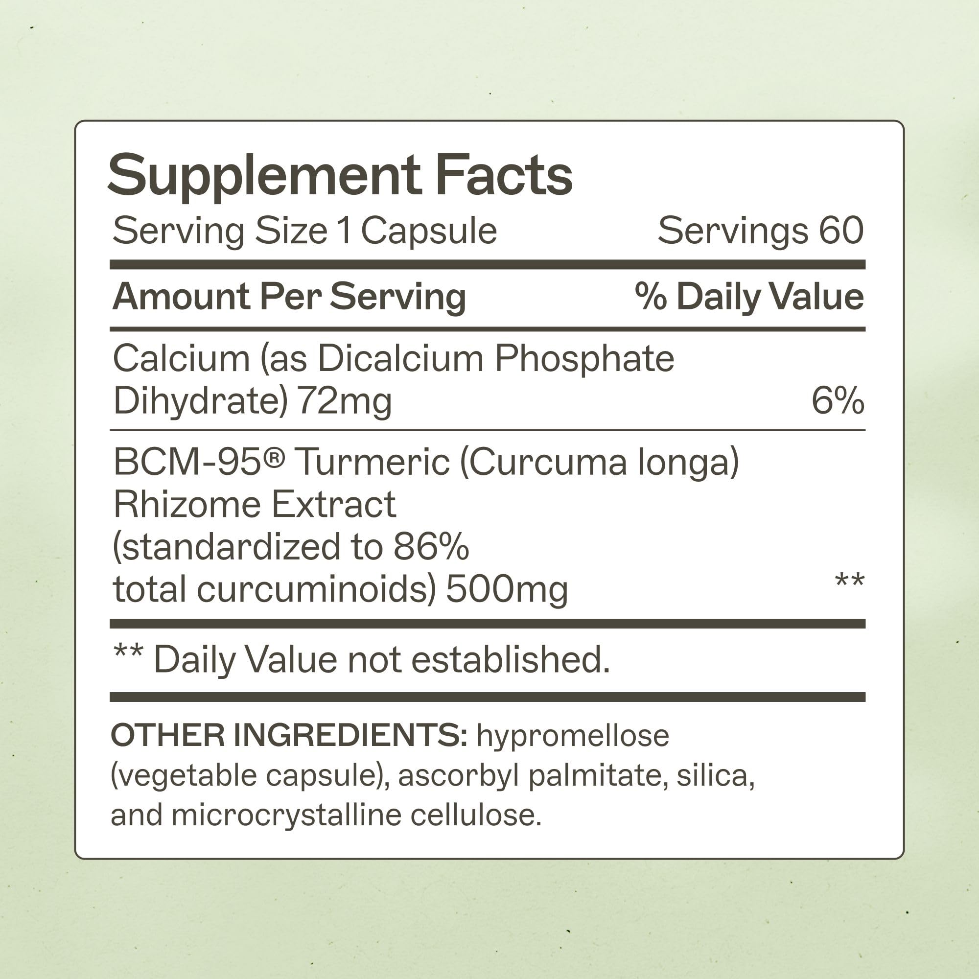 BCM-95 turmeric extract close-up showing 86% curcuminoids