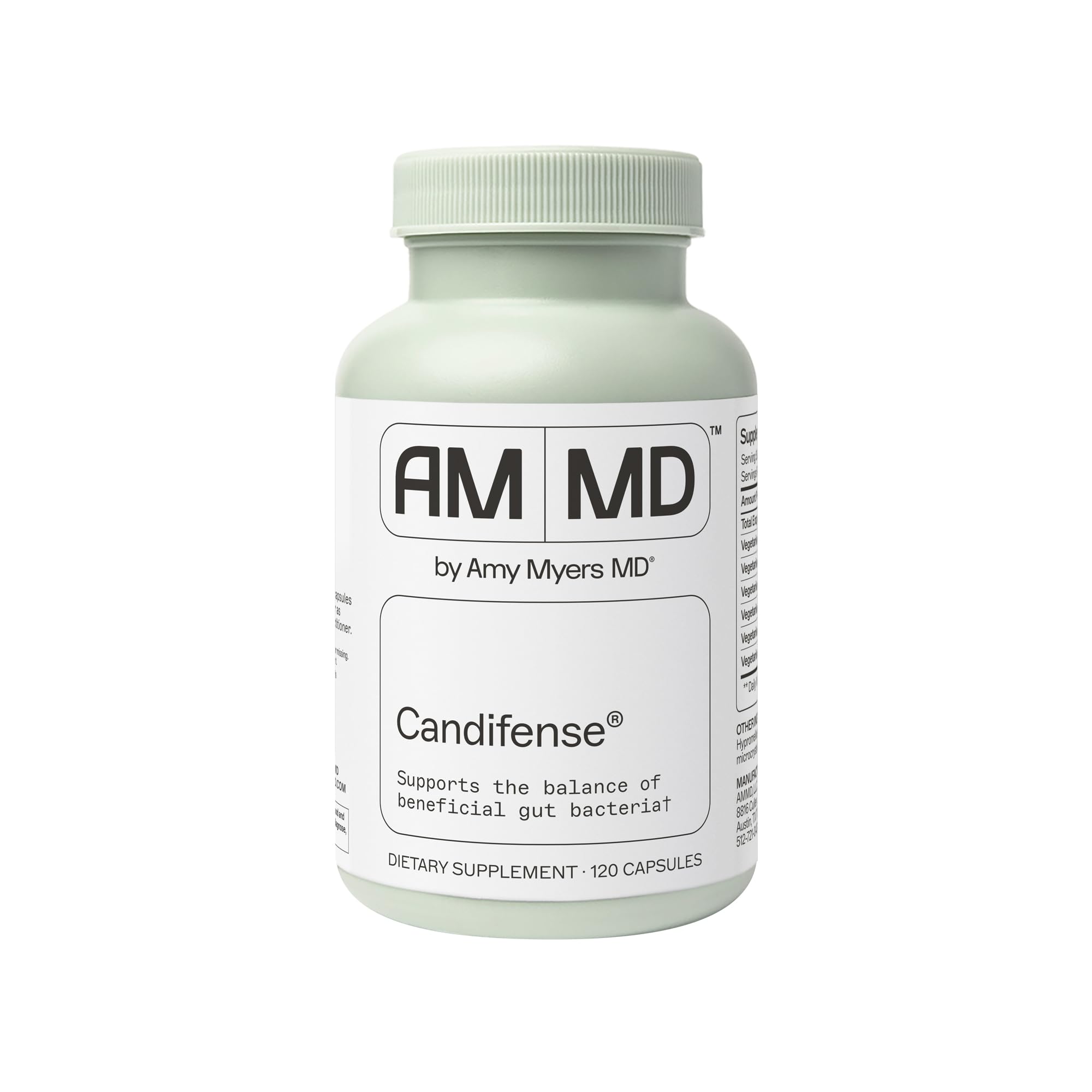 Candifense Candia Overgrowth Supplement bottle with 120 capsules